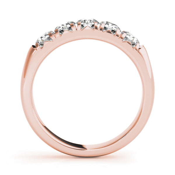 0.25Ct - 1.50Ct Lab-Grown Round Diamond Flush Prong Setting with Channel Inspired Illusion 5-Stone Diamond Ring, DE Color VVS Clarity