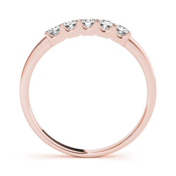 0.20Ct - 1.65Ct Lab-Grown Round Diamond Shared Prong Setting 5-Stone Diamond Ring, DE Color VVS Clarity