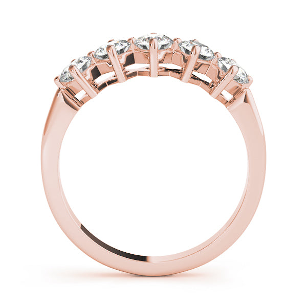 0.75ct Lab-Grown Round Diamond 5-Stone Modern Shared Prong Setting Diamond Ring, DE Color VVS Clarity