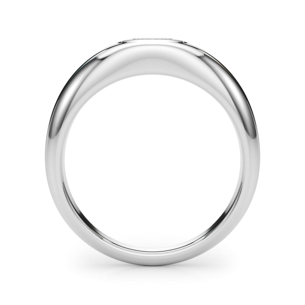 IGI Lab-Grown Oval Diamond Horizontal Bezel Solitaire Engagement Ring, D Color VVS Clarity