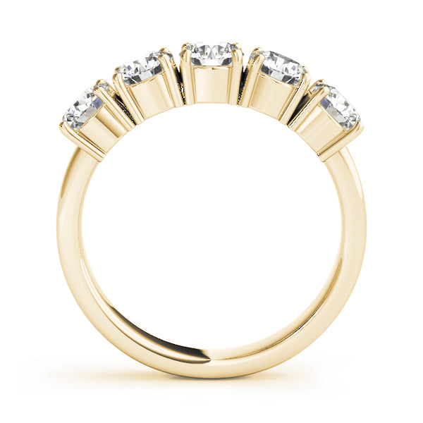 1.75ct Lab-Grown Round Diamond 5-Stone Vertical Bar Setting Diamond Ring, DE Color VVS Clarity