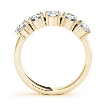 1.75ct Lab-Grown Round Diamond 5-Stone Vertical Bar Setting Diamond Ring, DE Color VVS Clarity