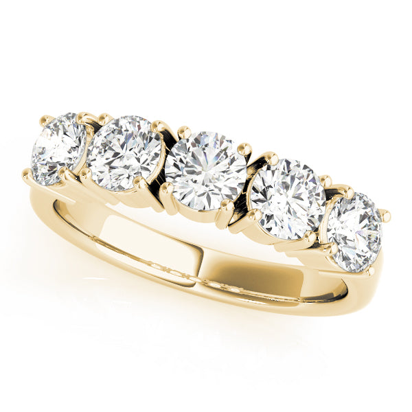 1.75ct Lab-Grown Round Diamond 5-Stone Vertical Bar Setting Diamond Ring, DE Color VVS Clarity