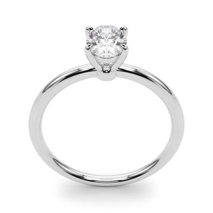 IGI Lab-Grown Oval Diamond 4 Claw Solitaire Engagement Ring, D Color VVS Clarity