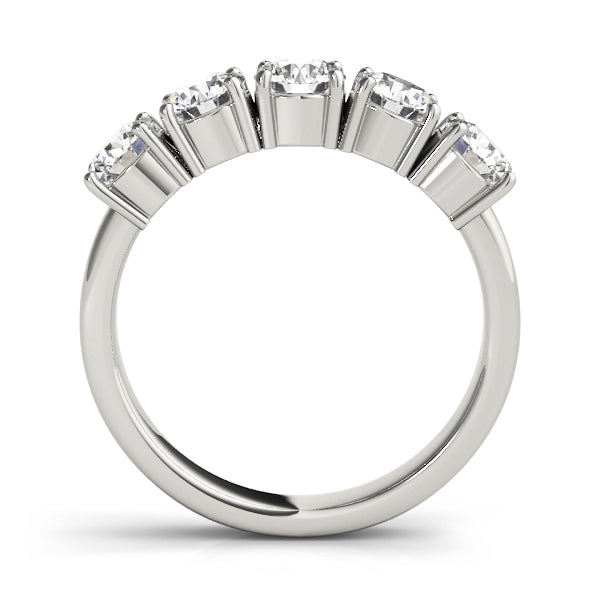 1.75ct Lab-Grown Round Diamond 5-Stone Vertical Bar Setting Diamond Ring, DE Color VVS Clarity