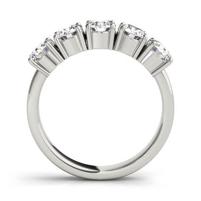 1.75ct Lab-Grown Round Diamond 5-Stone Vertical Bar Setting Diamond Ring, DE Color VVS Clarity