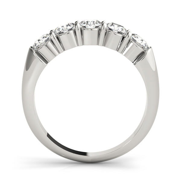 0.25Ct - 1.00Ct Lab-Grown Round Diamond Graduated Bar Style Setting 5-Stone Diamond Ring, DE Color VVS Clarity