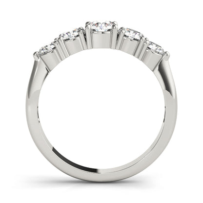 1.00Ct - 2.00Ct Lab-Grown Round Diamond Channel Bar Hybrid Setting 5-Stone Diamond Ring, DE Color VVS Clarity
