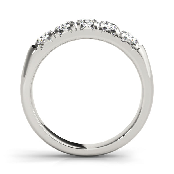 0.25Ct - 1.50Ct Lab-Grown Round Diamond Flush Prong Setting with Channel Inspired Illusion 5-Stone Diamond Ring, DE Color VVS Clarity