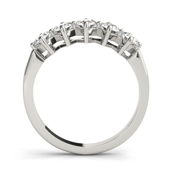 0.75ct Lab-Grown Round Diamond 5-Stone Modern Shared Prong Setting Diamond Ring, DE Color VVS Clarity
