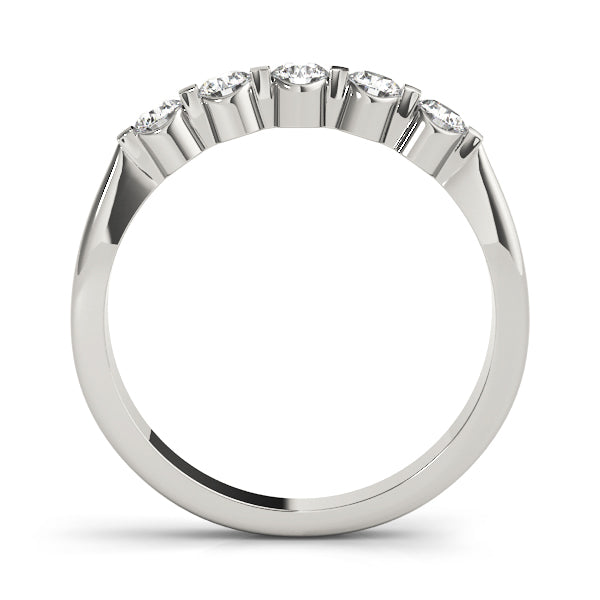 0.50ct Lab-Grown Round Diamond 5-Stone Bar Setting Diamond Ring, DE Color VVS Clarity