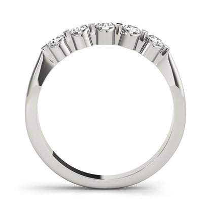 0.50ct Lab-Grown Round Diamond 5-Stone Bar Setting Diamond Ring, DE Color VVS Clarity