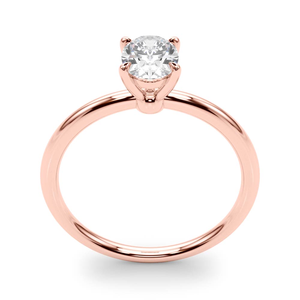 IGI Lab-Grown Oval Diamond 4 Claw Solitaire Engagement Ring, D Color VVS Clarity