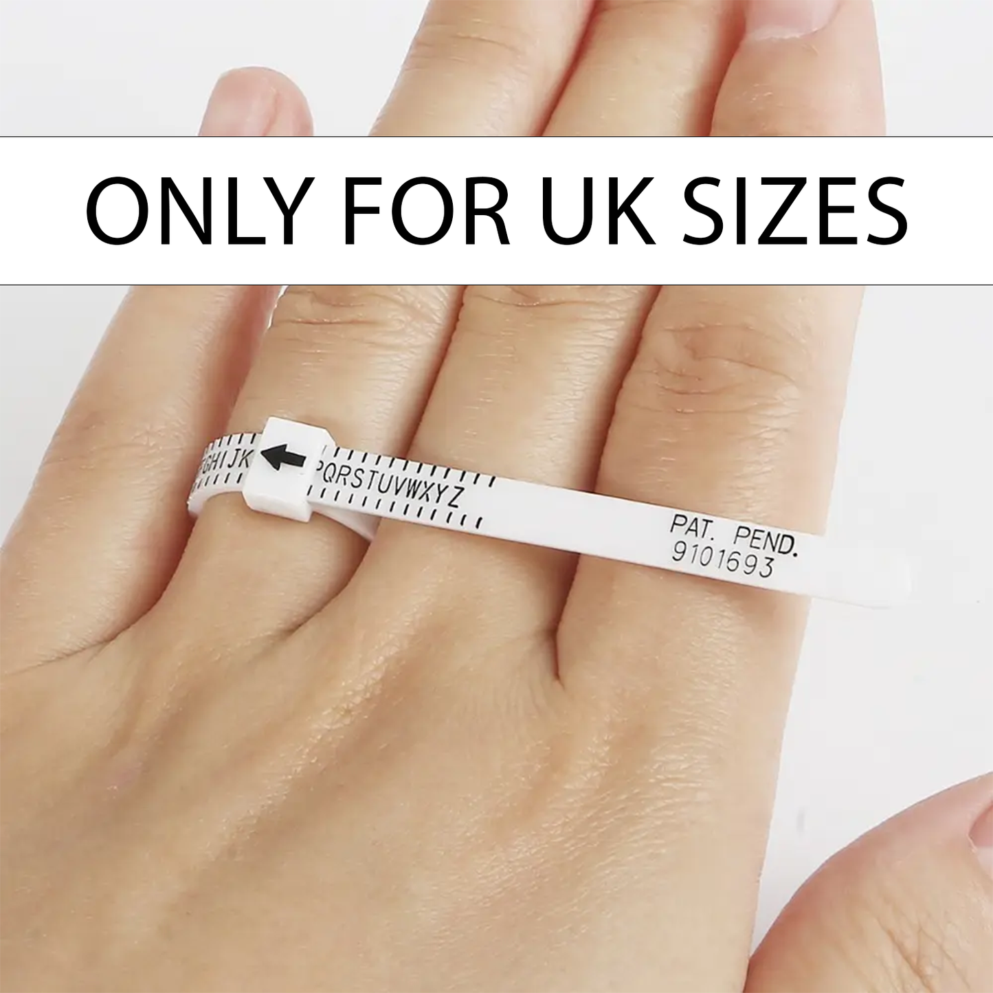 Adjustable UK Ring Sizer Tool for Accurate Finger Measuring – A to Z+9 Plastic Reusable Ring Gauge for Men & Women
