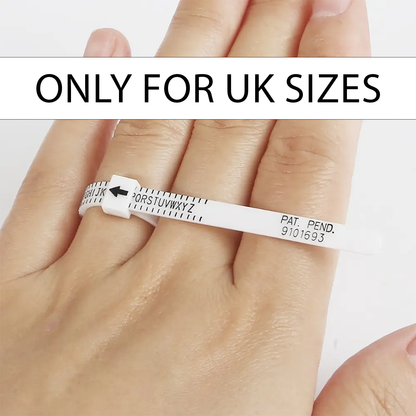 Adjustable UK Ring Sizer Tool for Accurate Finger Measuring – A to Z+9 Plastic Reusable Ring Gauge for Men & Women