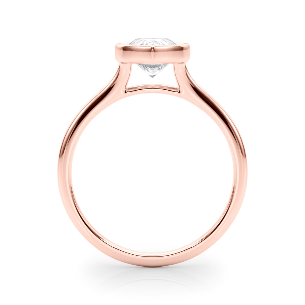 IGI Lab-Grown Pear Diamond Bezel Set Solitaire Engagement Ring, D Color VVS Clarity