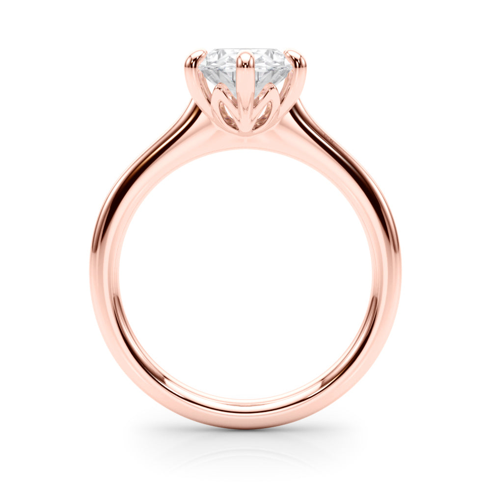 IGI Lab-Grown Oval Diamond 6 Prong Solitaire Engagement Ring, D Color VVS Clarity
