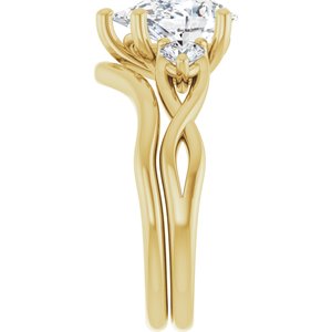 14K Yellow 10x7 mm Pear Engagement Ring Mounting