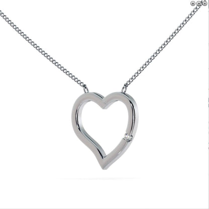 0.03Ct Lab Grown Diamond Heart Shape Pendant in Gold