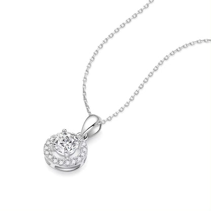 0.25Ct Round Solitaire Lab Grown Diamond Prong Set Halo Pendant in Gold