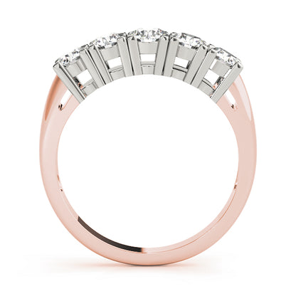 0.50-1.00ct Lab-Grown Round Diamond 5-Stone Prong Diamond Ring, DE Color VVS Clarity