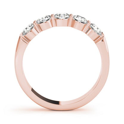0.75-1.00ct Lab-Grown Round Diamond 5-Stone Prong Diamond Ring, DE Color VVS Clarity