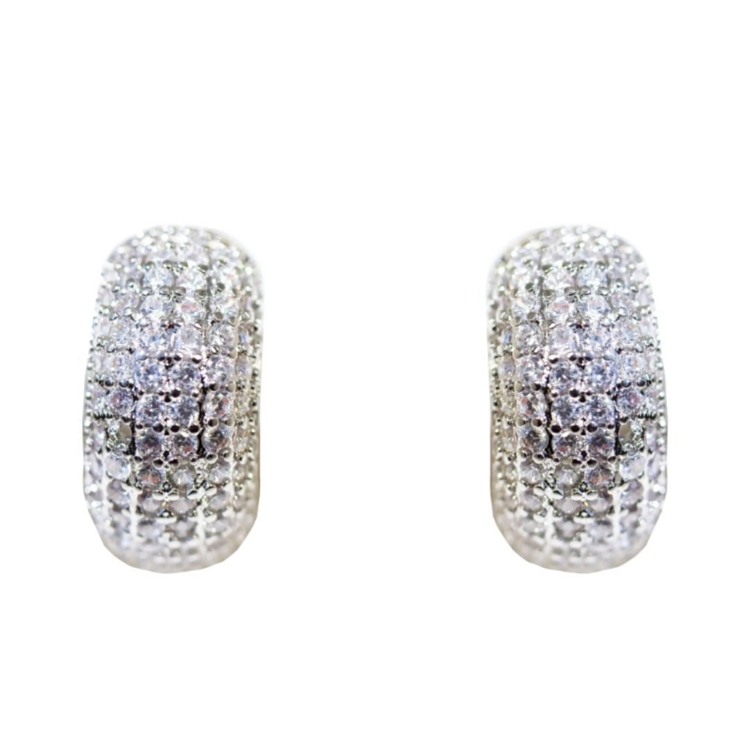 0.33Ct Round Lab Grown Diamond Huggie Hoop Studs Earring in Gold
