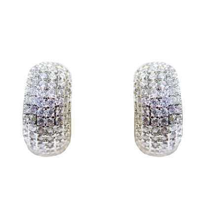 0.33Ct Round Lab Grown Diamond Huggie Hoop Studs Earring in Gold