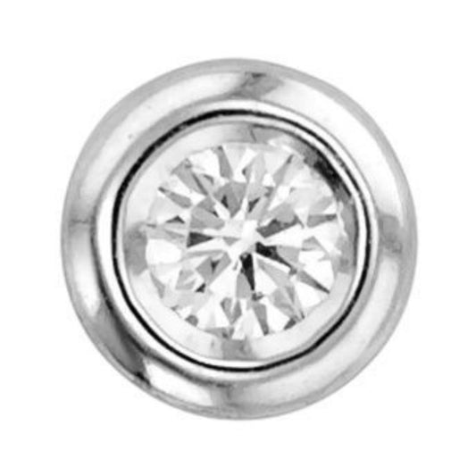 0.20Ct Lab Grown Diamond Bezel Set Solitaire Studs Earrings in Gold