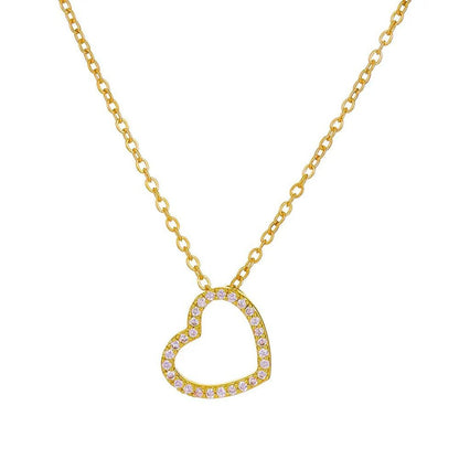 0.30Ct Lab Grown Diamond Heart Shape Charm Pendant in Yellow Gold