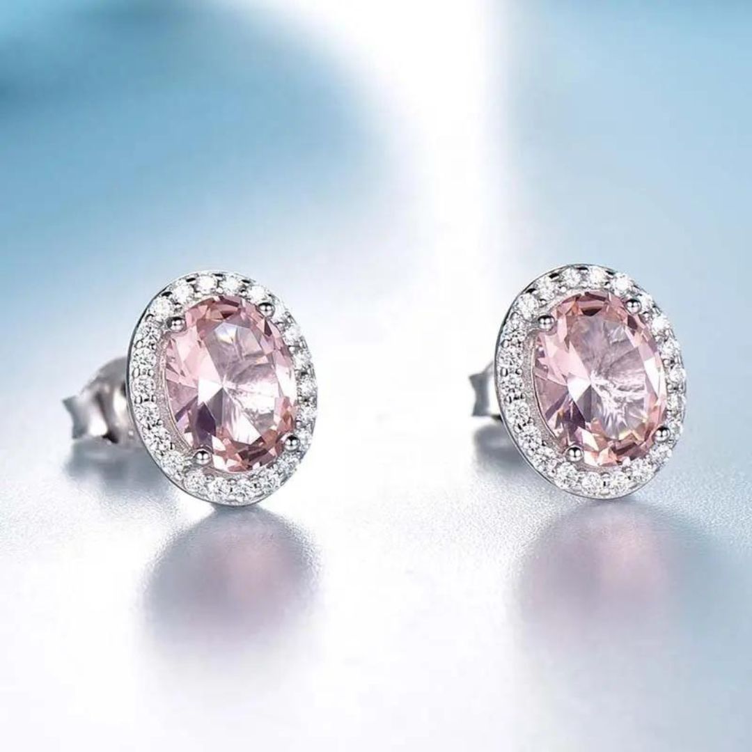 2.40Ct Lab Grown Diamond Solitaire Sapphire Oval Studs Earring in Gold