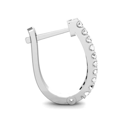 0.06ct Round Lab Grown Diamond Huggie Hoop Studs Earrings in Gold