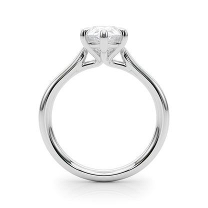 IGI Lab-Grown Pear Diamond Five Prong Solitaire Engagement Ring, D Color VVS Clarity