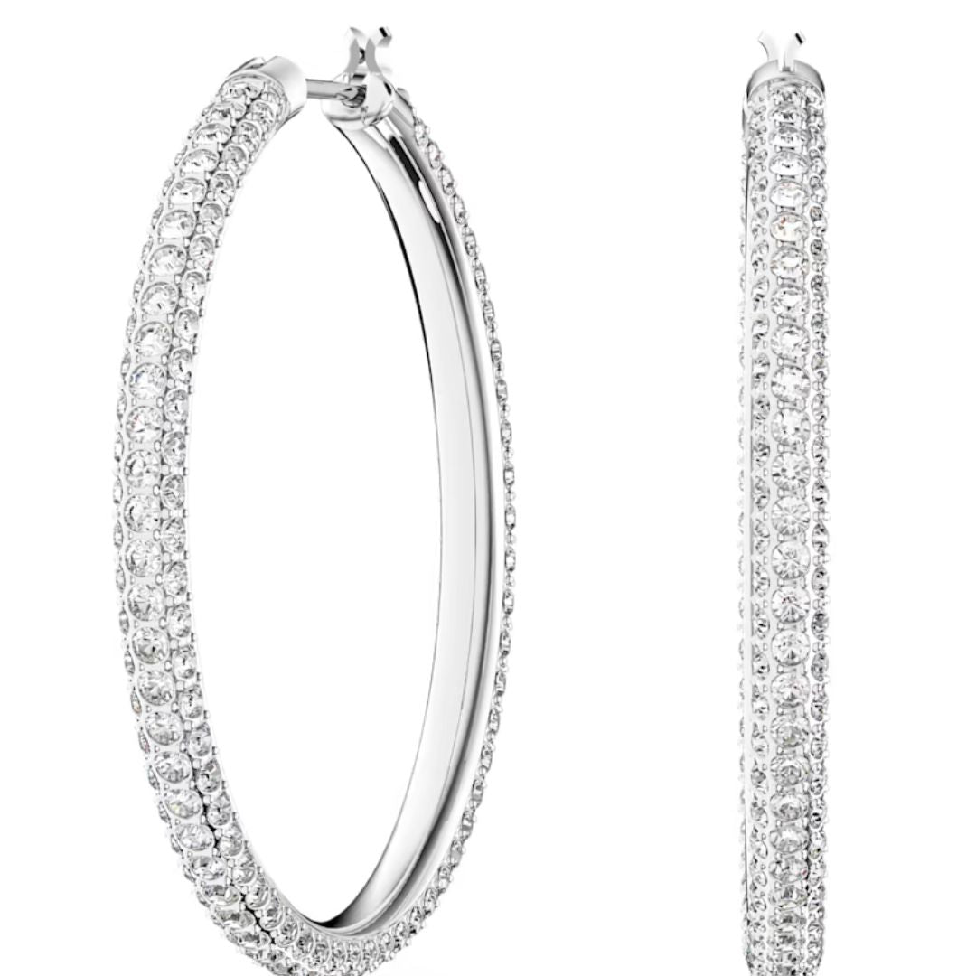 0.08 Ct Lab Grown Diamond Huggie Hoop Earrings Sterling Silver