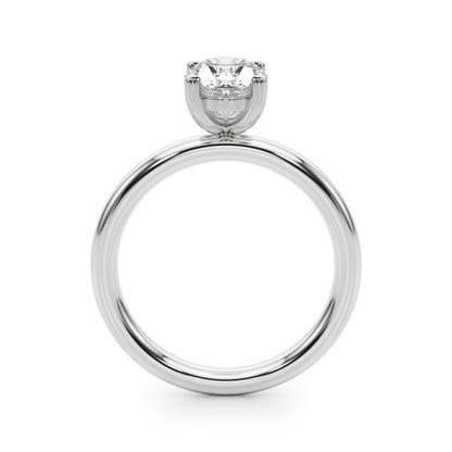 IGI Lab-Grown Oval Diamond Four Prong Solitaire Engagement Ring, D Color VVS Clarity