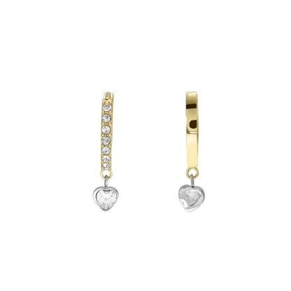 0.12Ct Round Lab Grown Diamond Huggie Hoop Studs Earrings in Gold