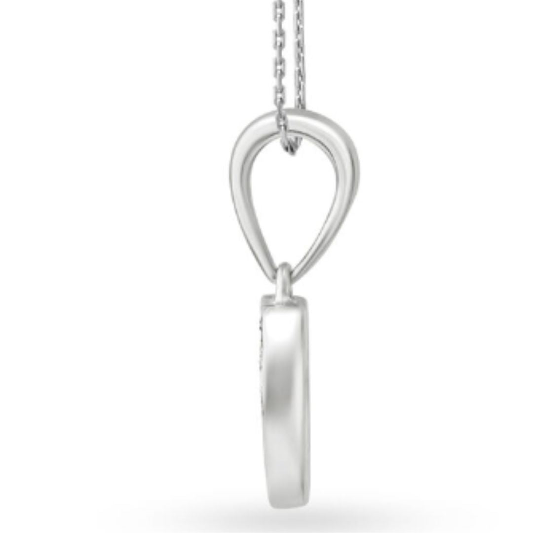 0.20Ct Round Lab Grown Diamond Heart Shape Pendant in Gold