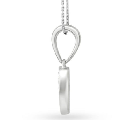 0.20Ct Round Lab Grown Diamond Heart Shape Pendant in Gold