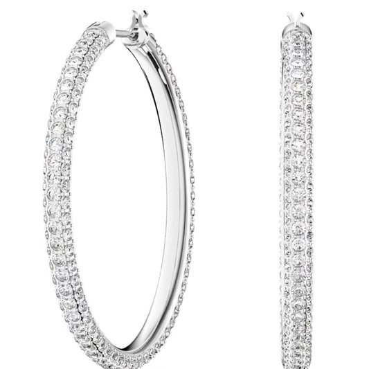 0.25Ct G/VS Clarity Lab Grown Diamond Hoop Earrings in Silver
