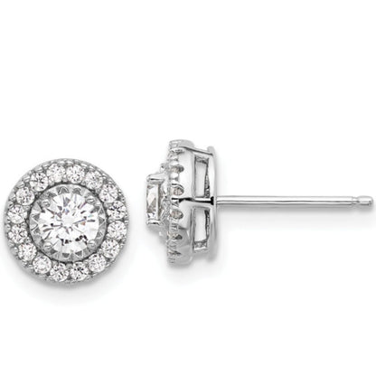 0.84Ct Lab Grown Diamond Round Solitaire Studs Earring in White Gold