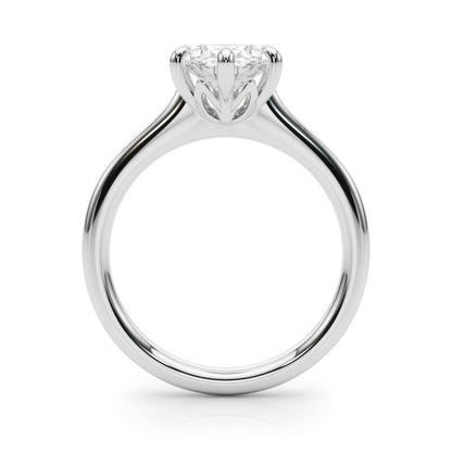 IGI Lab-Grown Oval Diamond 6 Prong Solitaire Engagement Ring, D Color VVS Clarity