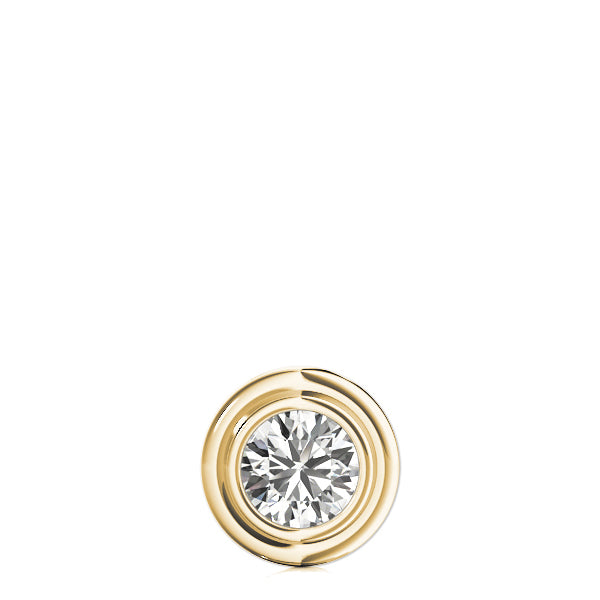 D-VVS Lab-Grown Round Cut Bezel Set Necklace Pendant