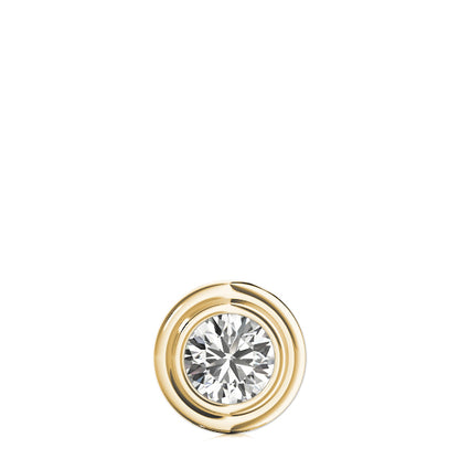 D-VVS Lab-Grown Round Cut Bezel Set Necklace Pendant