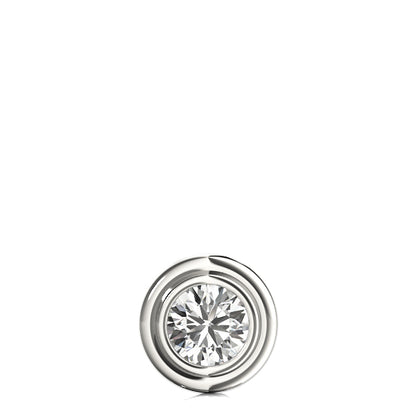 D-VVS Lab-Grown Round Cut Bezel Set Necklace Pendant