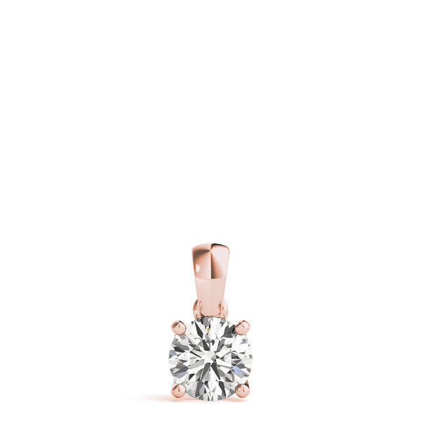 Round Lab Grown Diamond Solitaire Pendant, D Color VVS Clarity 0.20 Ct To 2.00 Ct