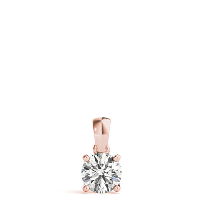 Round Lab Grown Diamond Solitaire Pendant, D Color VVS Clarity 0.20 Ct To 2.00 Ct