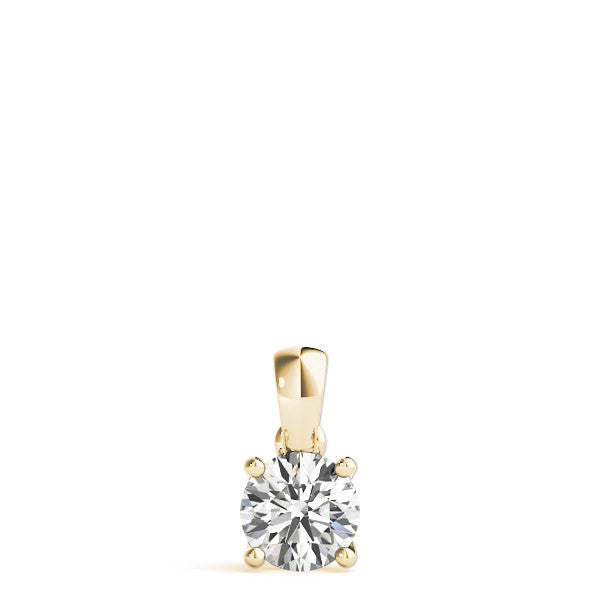 Round Lab Grown Diamond Solitaire Pendant, D Color VVS Clarity 0.20 Ct To 2.00 Ct