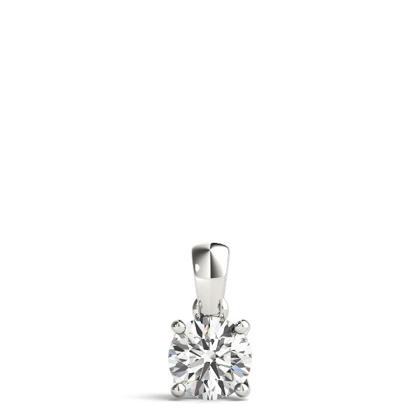Round Lab Grown Diamond Solitaire Pendant, D Color VVS Clarity 0.20 Ct To 2.00 Ct
