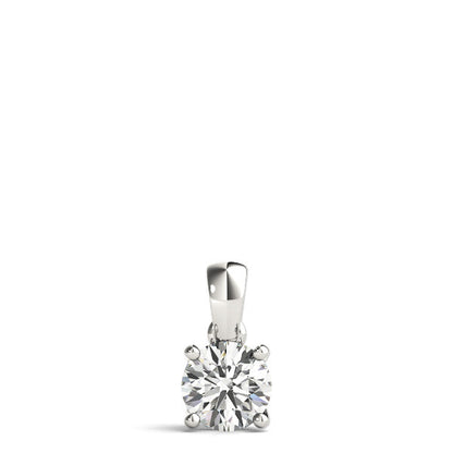 Round Lab Grown Diamond Solitaire Pendant, D Color VVS Clarity 0.20 Ct To 2.00 Ct