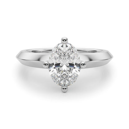 IGI Lab-Grown Oval Diamond Solitaire Engagement Ring 0.20-2.0 Carat white gold